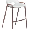 Desi Barstool (Set of 2) White & Walnut