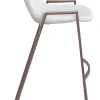 Desi Barstool (Set of 2) White & Walnut