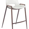 Desi Counter Stool (Set of 2) White & Walnut