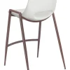 Desi Counter Stool (Set of 2) White & Walnut