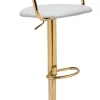 Gusto Barstool White & Gold