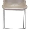 Magnus Counter Stool (Set of 2) Brown & Silver