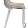 Magnus Counter Stool (Set of 2) Brown & Silver