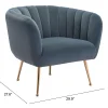 Deco Accent Chair Gray & Gold