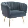 Deco Accent Chair Gray & Gold
