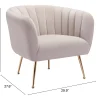 Deco Accent Chair Beige & Gold