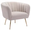 Deco Accent Chair Beige & Gold
