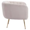 Deco Accent Chair Beige & Gold