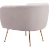 Deco Accent Chair Beige & Gold