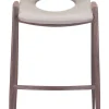 Desi Barstool (Set of 2) Beige & Walnut
