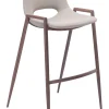 Desi Barstool (Set of 2) Beige & Walnut