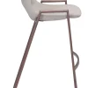 Desi Barstool (Set of 2) Beige & Walnut