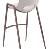 Desi Barstool (Set of 2) Beige & Walnut