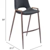 Desi Barstool (Set of 2) Black & Walnut