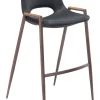 Desi Barstool (Set of 2) Black & Walnut