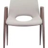 Desi Dining Chair (Set of 2) Beige & Walnut