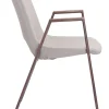 Desi Dining Chair (Set of 2) Beige & Walnut