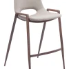 Desi Counter Stool (Set of 2) Beige & Walnut