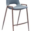 Desi Counter Stool (Set of 2) Blue & Walnut