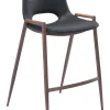 Desi Counter Stool (Set of 2) Black & Walnut