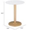 Alto Bistro Table White & Gold