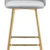 Cozy Barstool Gray & Gold