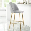 Cozy Barstool Gray & Gold