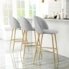 Cozy Barstool Gray & Gold