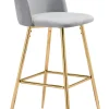 Cozy Barstool Gray & Gold