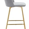 Cozy Barstool Gray & Gold