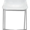 Magnus Counter Stool (Set of 2) White & Silver