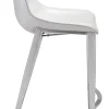 Magnus Counter Stool (Set of 2) White & Silver