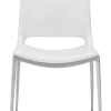 Ace Dining Chair (Set of 2) White & Silver