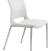 Ace Dining Chair (Set of 2) White & Silver
