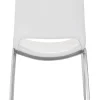 Ace Dining Chair (Set of 2) White & Silver