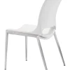 Ace Dining Chair (Set of 2) White & Silver
