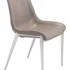 Magnus Dining Chair (Set of 2) Brown & Silver