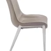 Magnus Dining Chair (Set of 2) Brown & Silver