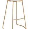 Bree Barstool (Set of 2) White & Gold