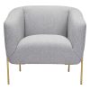 Micaela Arm Chair Gray & Gold