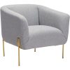 Micaela Arm Chair Gray & Gold