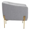 Micaela Arm Chair Gray & Gold