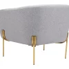 Micaela Arm Chair Gray & Gold