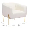 Micaela Arm Chair Ivory & Gold