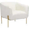 Micaela Arm Chair Ivory & Gold