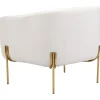 Micaela Arm Chair Ivory & Gold