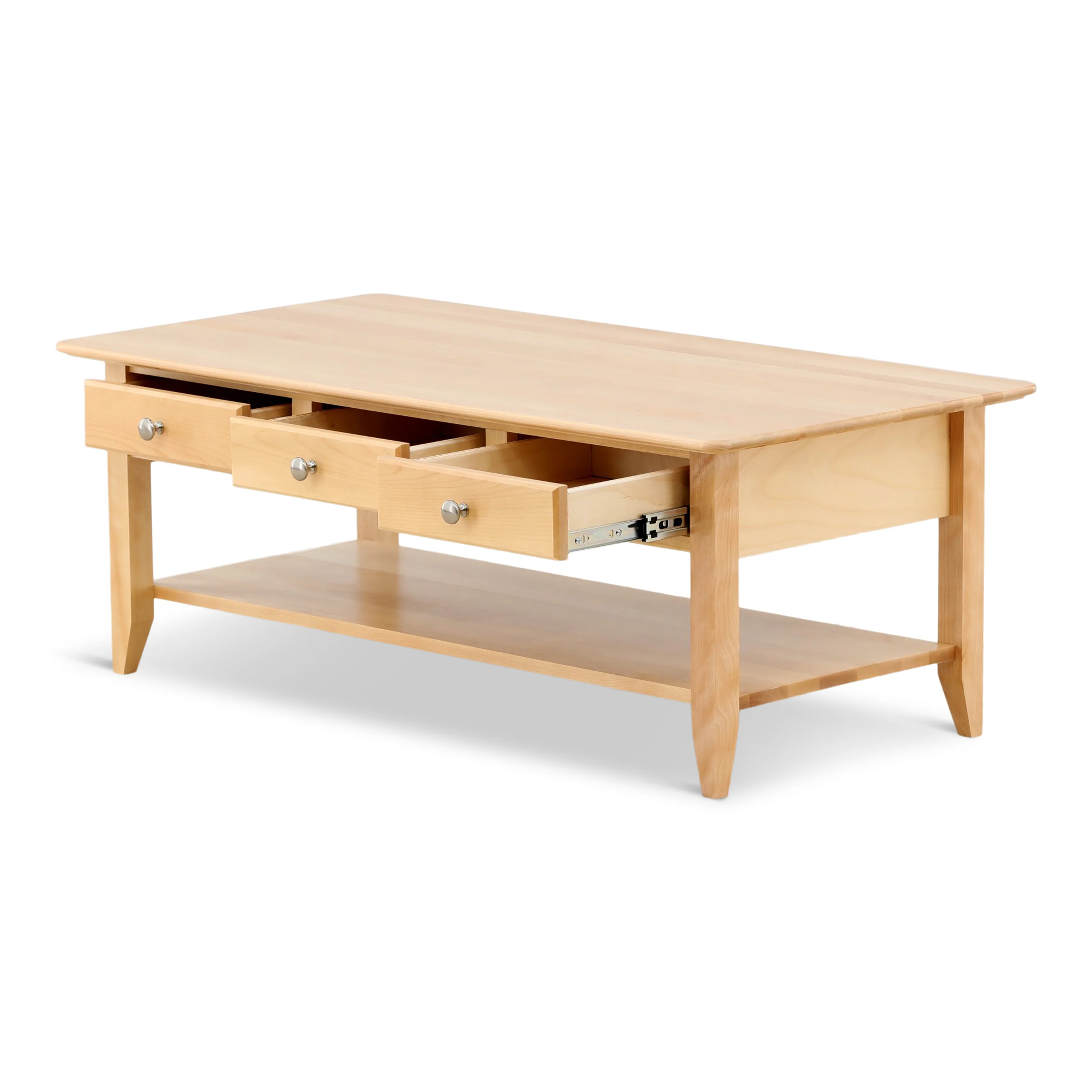 Stratford Cocktail Table with Drawer and Shelf