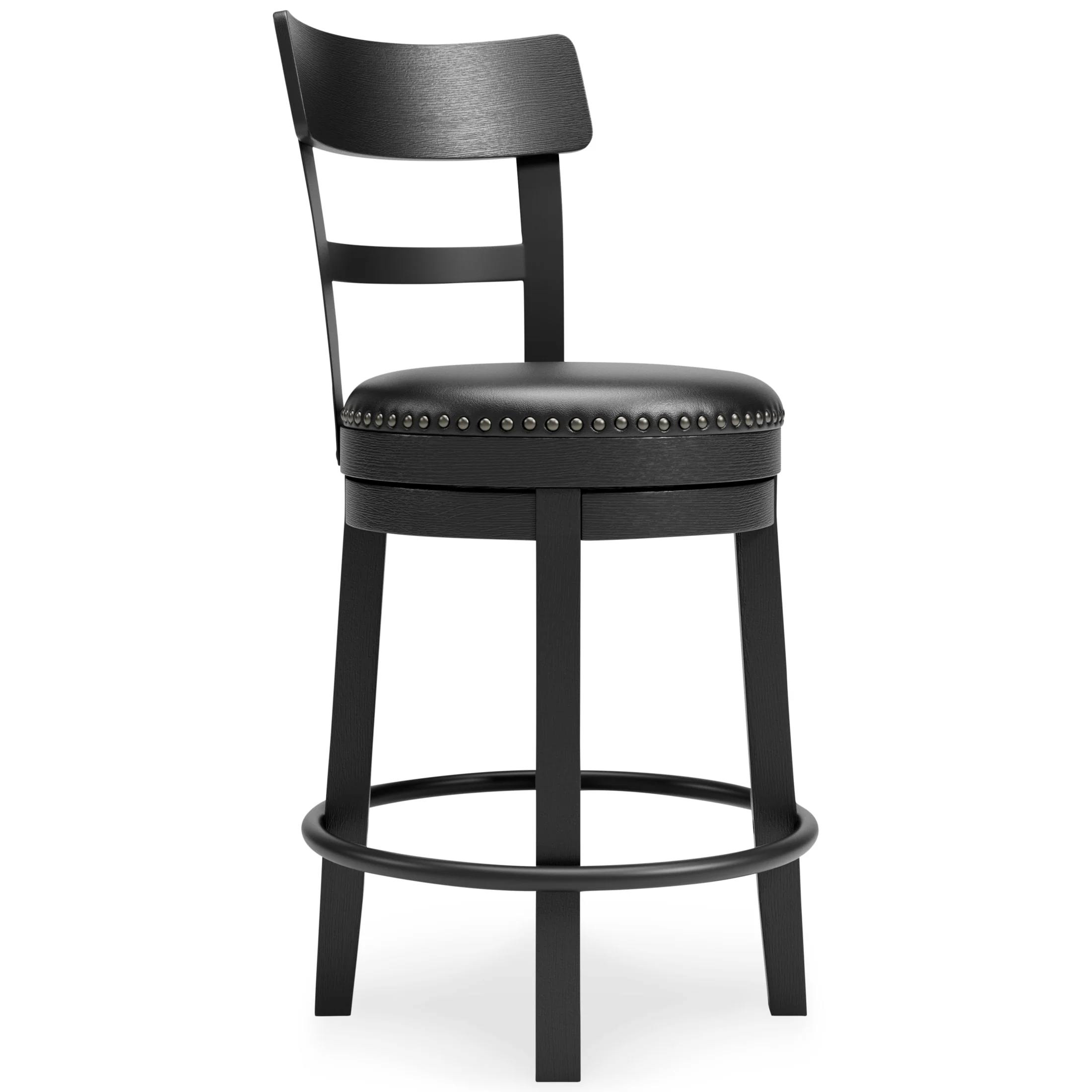95-black-black-variation-1.webp Ashley Valebeck Counter Height Upholstered Swivel Bar Stool with Contoured Back