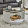 Flexsteel Melody Round Coffee Table with Casters